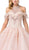 Dancing Queen - 1395 Embellished High Halter Ballgown In Pink