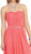 Short Strapless Chiffon  Formal Dress
