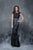 Nina Canacci - 1396 Charming Sheered Mermaid Evening Gown In Black