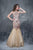 Nina Canacci - 1398 Sequined Halter Neck Mermaid Gown In Gold