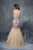 Nina Canacci - 1398 Sequined Halter Neck Mermaid Gown In Gold