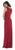 May Queen - MQ1450 Sleeveless Sequins Chiffon Dress with Lace Jacket in Red