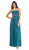 Strapless Shirred Sweetheart Chiffon Evening Dress