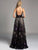 Lara Dresses - Sleeveless V-neck Beaded Bodice Floral A-line Gown 33208 In Black,  Multi-Color and  Floral