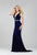 Jovani - Sleeveless Jersey Prom Dress JVN36020 in Blue