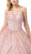 Dancing Queen - 1402 Strapless Embellished Sweetheart Ballgown In Pink and Gold