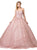 Dancing Queen - 1402 Strapless Embellished Sweetheart Ballgown In Pink and Gold