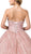 Dancing Queen - 1402 Strapless Embellished Sweetheart Ballgown In Pink and Gold