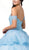 Dancing Queen - 1404 Strapless Sweetheart Tiered Scallop Hem Ballgown In Blue