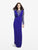 Daymor Couture - Sheer Long Sleeve Evening Gown 155 in Blue