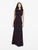 Daymor Couture - Ruched Rhinestone Embellished Gown 164 in Purple