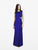 Daymor Couture - Ruched Rhinestone Embellished Gown 164 in Blue