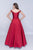 Nina Canacci - 1418-1 Bead Embellished Off-Shoulder Ballgown In Red