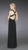 La Femme - Fitted Jeweled Waist Evening Dress in Black