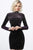 Jovani - 1421 Embellished High Neck Velvet Sheath Dress In Purple