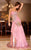 MNM Couture - 6131 Embellished Straight Across A-line Dress In Pink