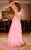 MNM Couture - 6131 Embellished Straight Across A-line Dress In Pink