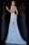 Angela & Alison - 51018 Sequined Sweetheart Trumpet Dress In White and Blue