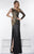 Angela & Alison - Embellished One Sleeve Sheath Dress 51074 in Black