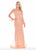 Ashley Lauren - 1423 Sequined Illusion Evening Dress In Pink
