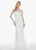 Ashley Lauren - 1423 Sequined Illusion Evening Dress In White