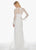 Ashley Lauren - 1423 Sequined Illusion Evening Dress In White