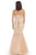 Strapless Mermaid Dress with Embellished Lace Appliqued Bodice in White