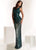 Jasz Couture - 1424 Sequined Bateau Sheath Dress In Green