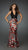 La Femme - Sultry Animal Print V-Neck Sheath Gown 14257 In Red