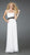 La Femme - 14259 Sleeveless Evening Dress with Concentric Waistband in White