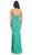 May Queen - Fashionable Embellished Strapless Ruched Bodice Long Dress in Green