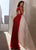 Jasz Couture - 1428 Beaded High Neck Sheath Gown In Red