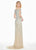 Ashley Lauren - 1429 Sequin Embellished Off-Shoulder Gown In Blue and Neutral