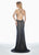 Ashley Lauren - 1430 Sequined Lace Long Sheath Gown In Black and Nude