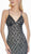 Ashley Lauren - 1430 Sequined Lace Long Sheath Gown In Black and Nude