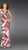 La Femme - 14319 Deep V-neckline Printed Evening Dress In Pink and Multi-Color