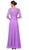 Quarter Sleeve Soutache Bodice A-Line Long Formal Dress