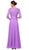 Cinderella Divine - 14327 Quarter Sleeve Soutache Bodice A-Line Long Formal Dress