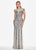 Ashley Lauren - 1435 Beaded Illusion Jewel Sheath Dress In Black