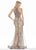 Ashley Lauren - 1437 Sequin Embellished High Halter Dress In Silver and Gold