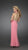 La Femme - 14389 Rhinestone Embellished Empire Waistline Evening Dress In Pink
