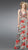 La Femme - Printed Long Dress with Back Cut Outs In Print in Red