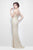 Primavera Couture - 1441 Strapless Sequined Long Gown with Bolero in Neutral