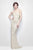 Primavera Couture - 1441 Strapless Sequined Long Gown with Bolero in Neutral