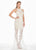 Ashley Lauren - 1441 Beaded Halter Open Back Dress In White