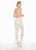 Ashley Lauren - 1441 Beaded Halter Open Back Dress In White