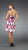 La Femme - Printed Strapless Cocktail Dress with Black Belt 14424 In Pink