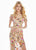 Ashley Lauren - 1442 Floral Sequined Dress with Slit In Multi-Color and Neutral