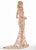 Ashley Lauren - 1442 Floral Sequined Dress with Slit In Multi-Color and Neutral
