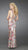 La Femme - Long Printed Dress with Criss Cross Back 14441 in Pink and Multi-Color
